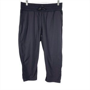 Lululemon Cropped Pants Women's Size 8‎ Black Unlined Athletic L-1741